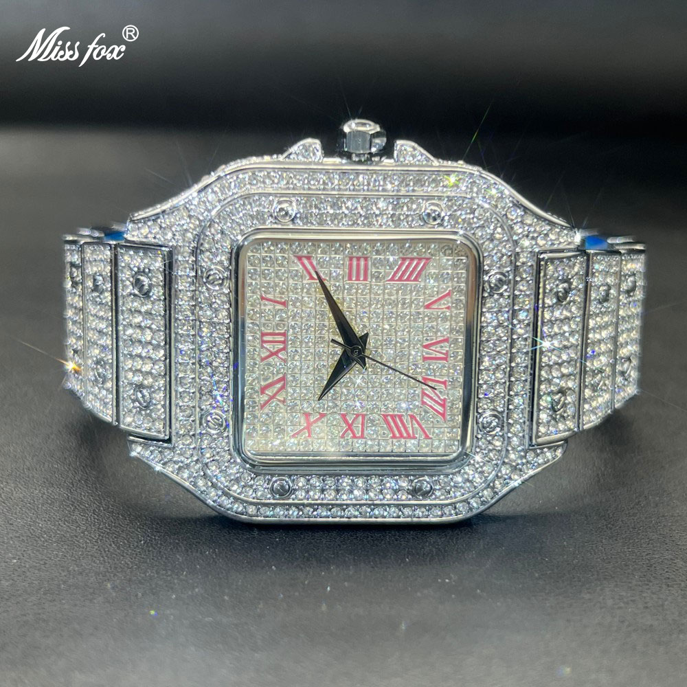 Luxury Watch Face - MISSFOX Iced Out Orologio da uomo