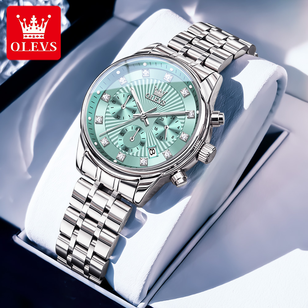 Luxury Watch Green Dial - OLEVS Orologi da donna Orologio al