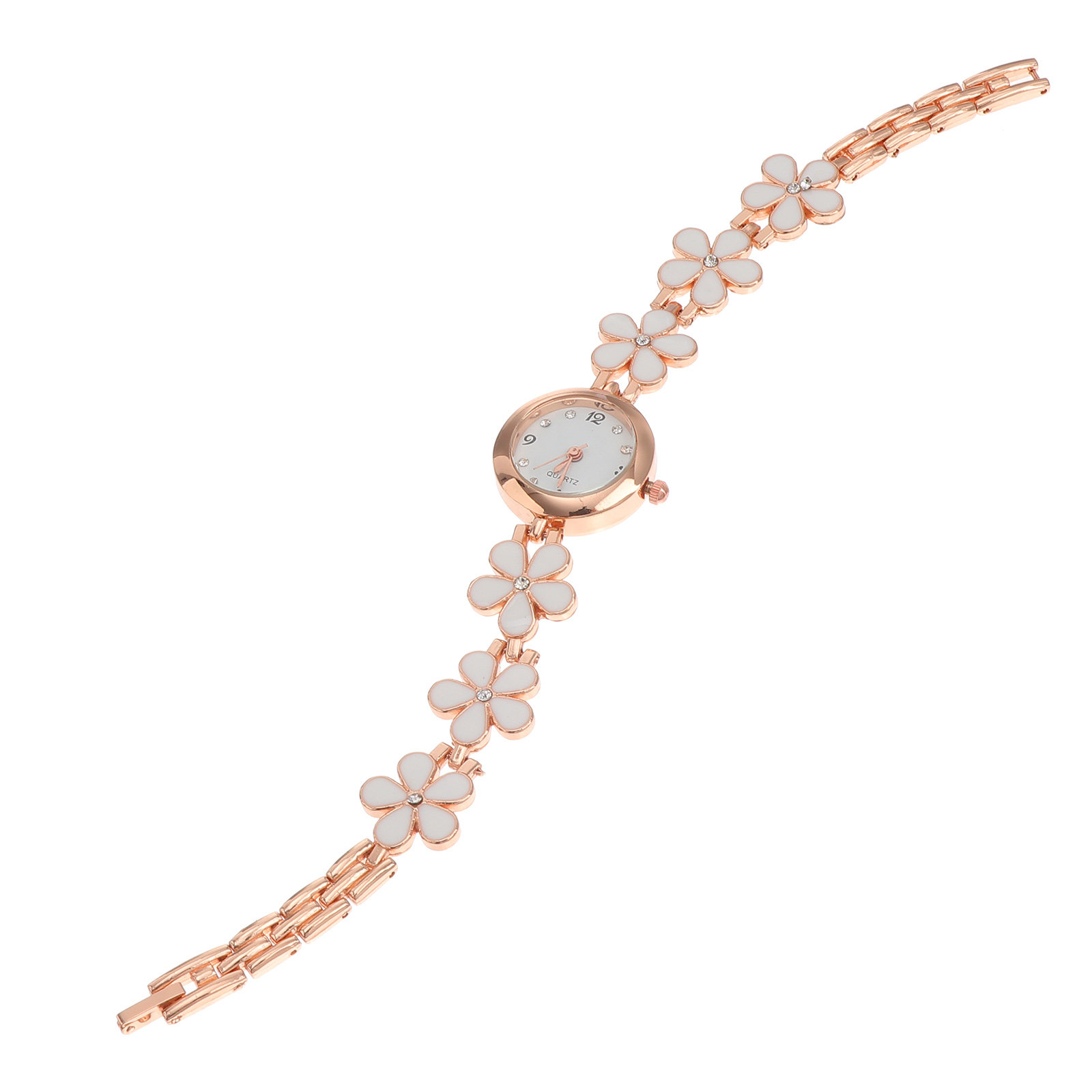 Luxury Watch - Orologio Raffinato con Bracciale Bianco, Impermeabile,