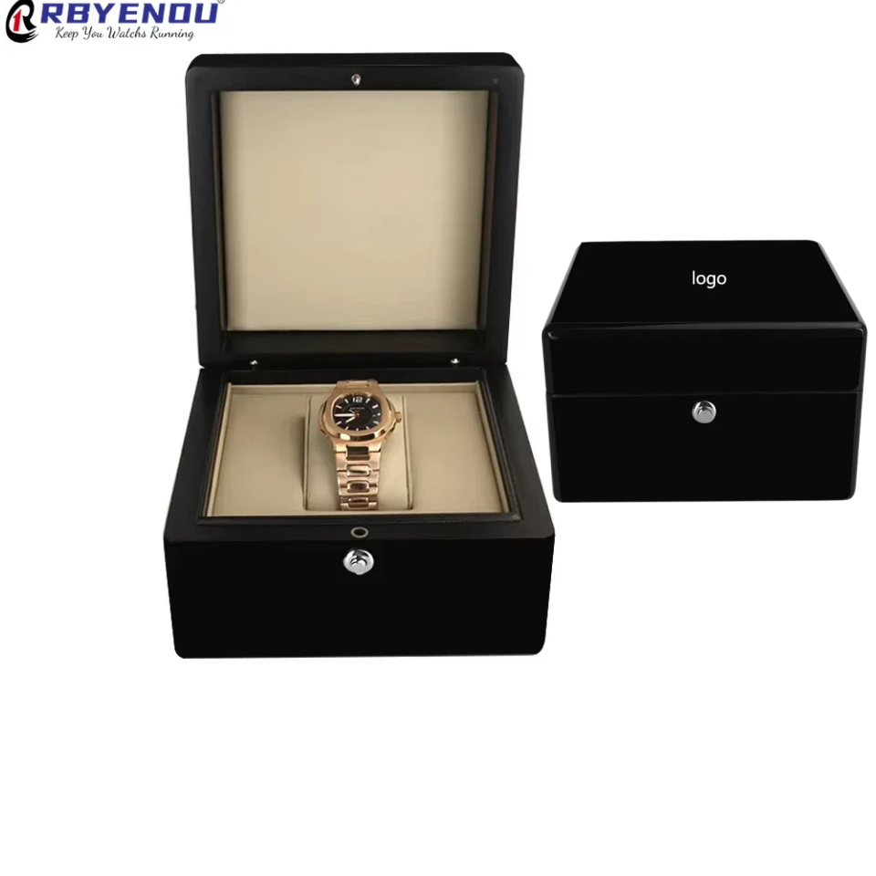 Luxury Watch Brands Logo - Scatola di Lusso in Legno Personalizzabile