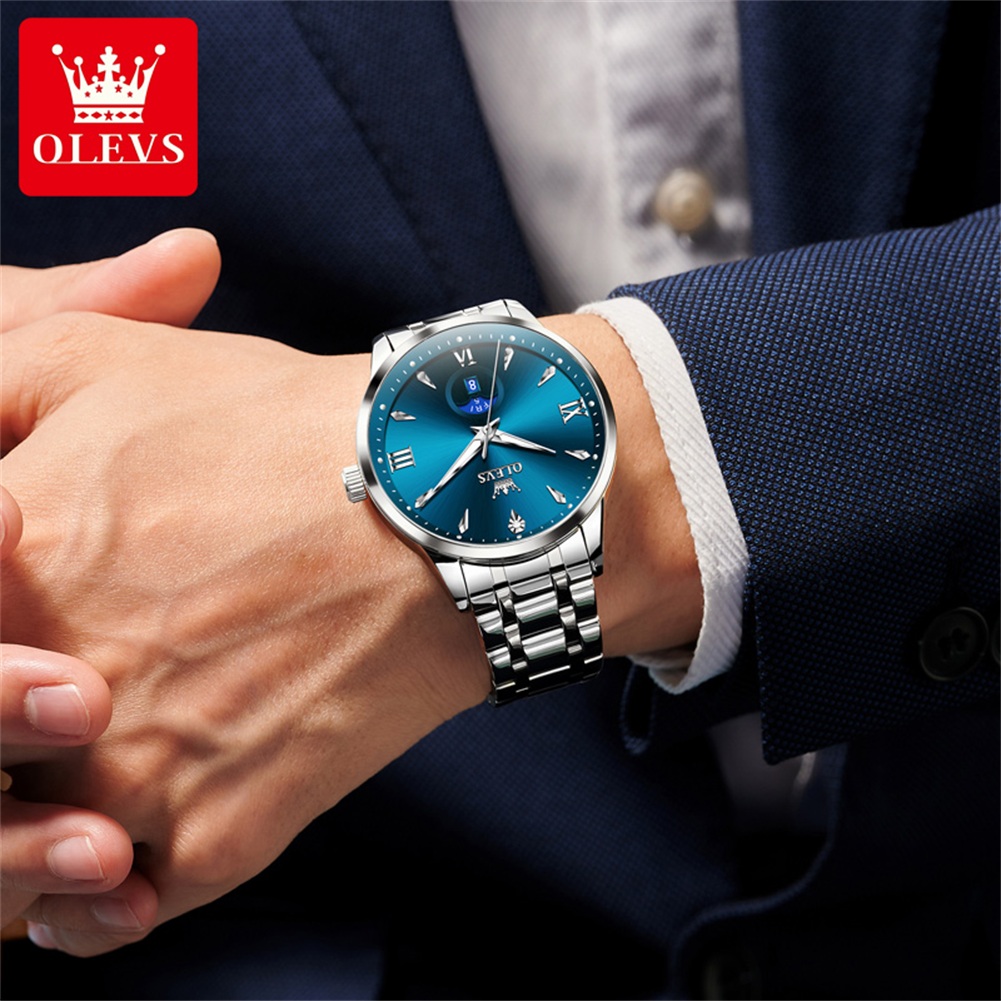 OLEVS Moon Phase orologi da uo - Luxury Watch For Men recensione e prezzo