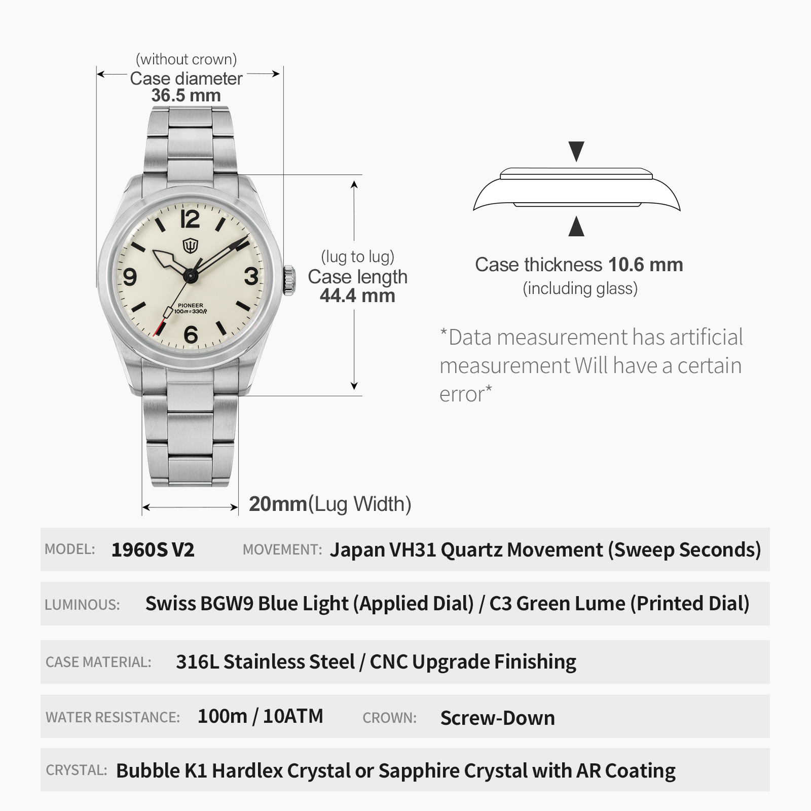 Watchdives WD1960S V2 Vintage  - Luxury Watch Green Dial recensione e prezzo